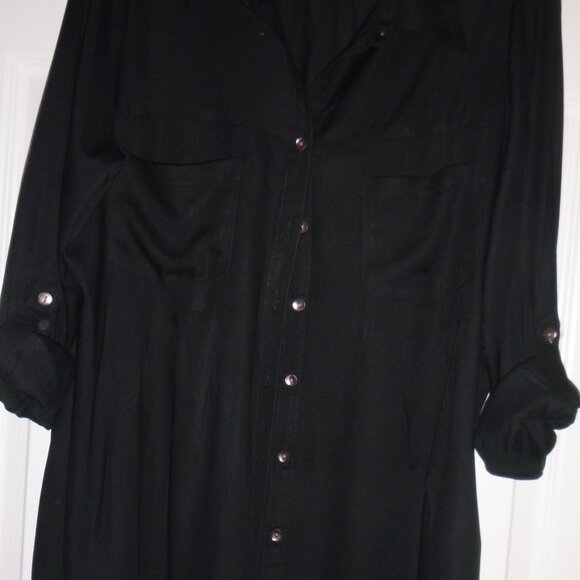 Style & Co – Womens Black roll tab shirt - Picture 1 of 5